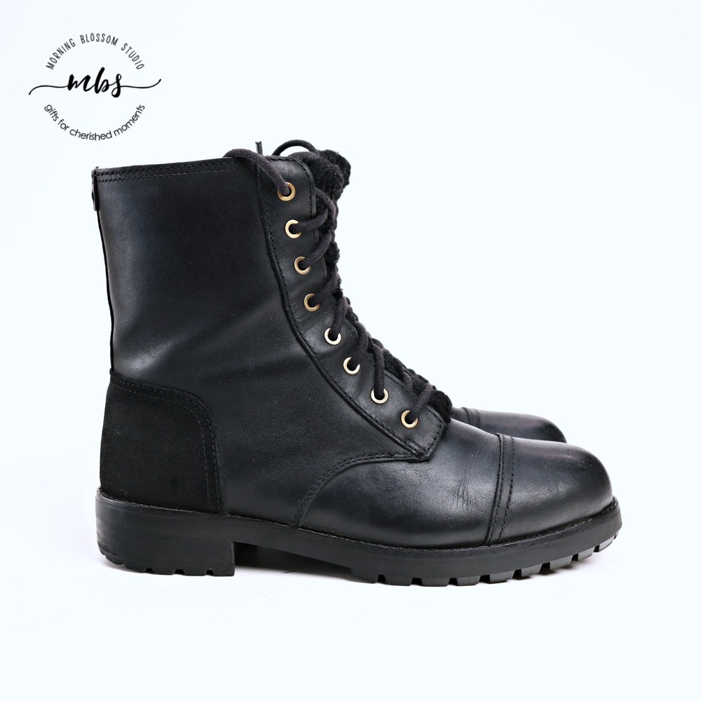 UGG Palomar Sneaker Boots Waterproof Suede Black Women 8.5